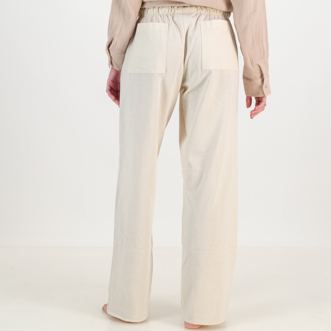 Linen Trousers - Ivory Cream