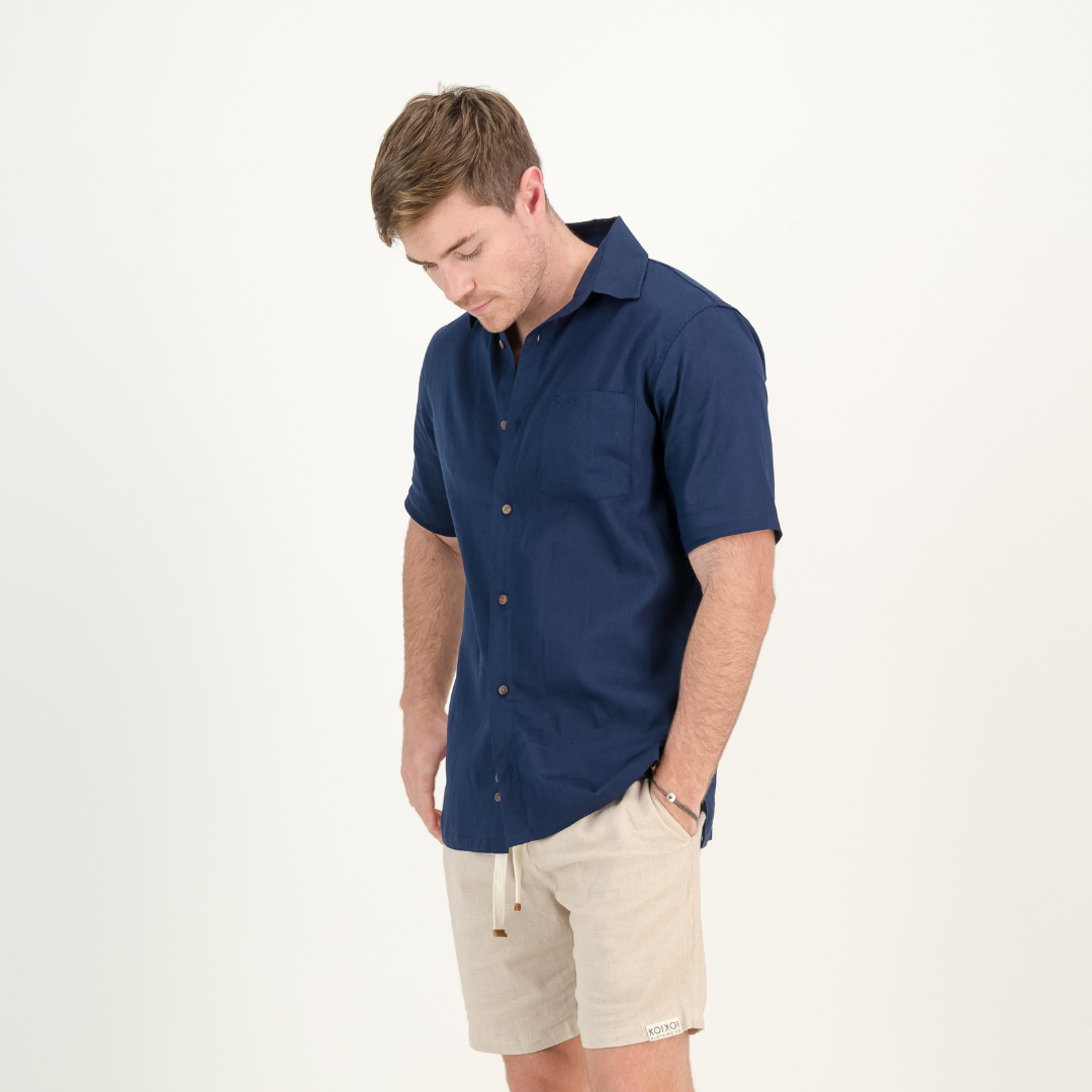 Caprice Shirt - Navy Linen