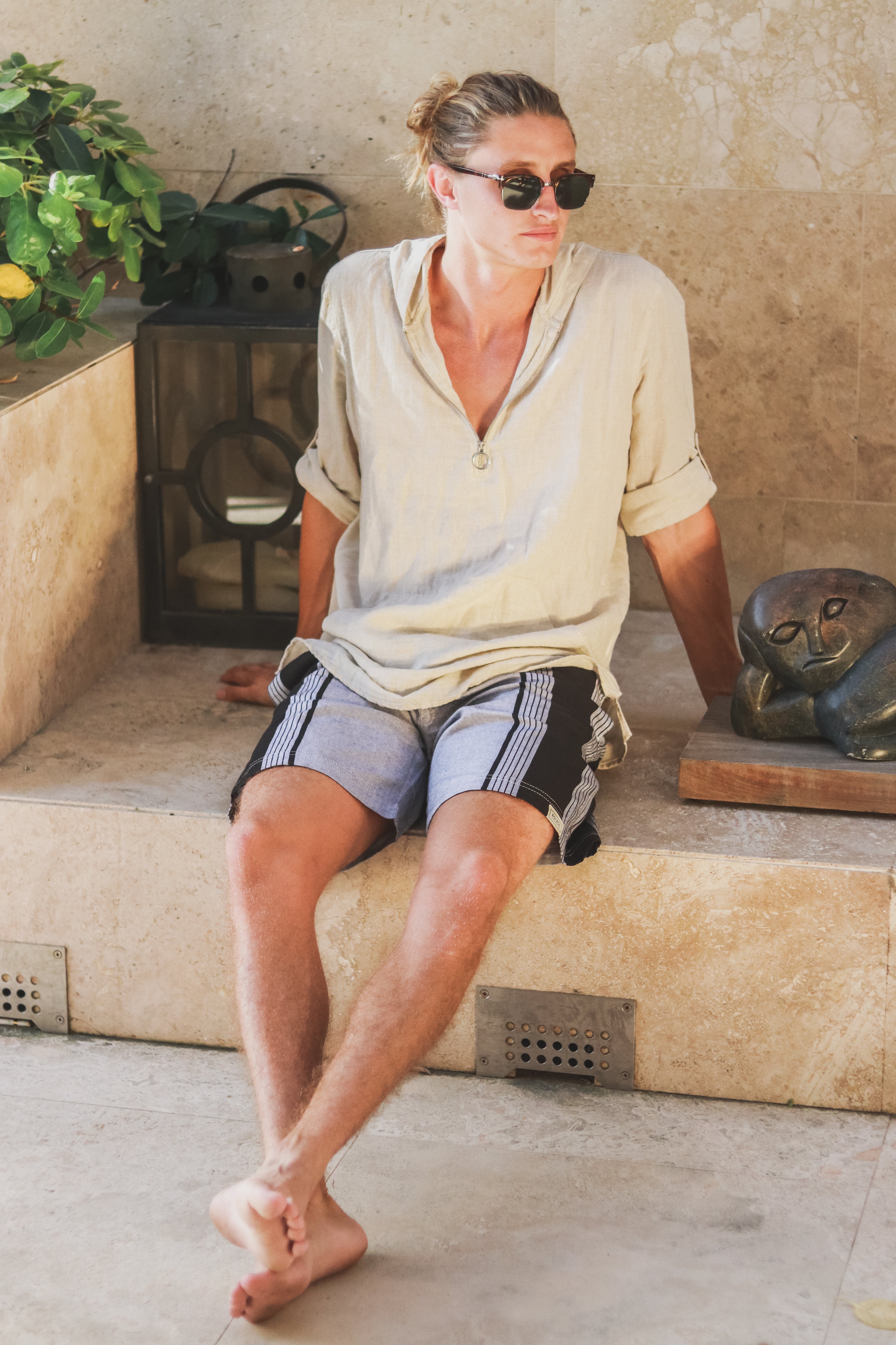 Regular Fit Shorts - Grey & Black