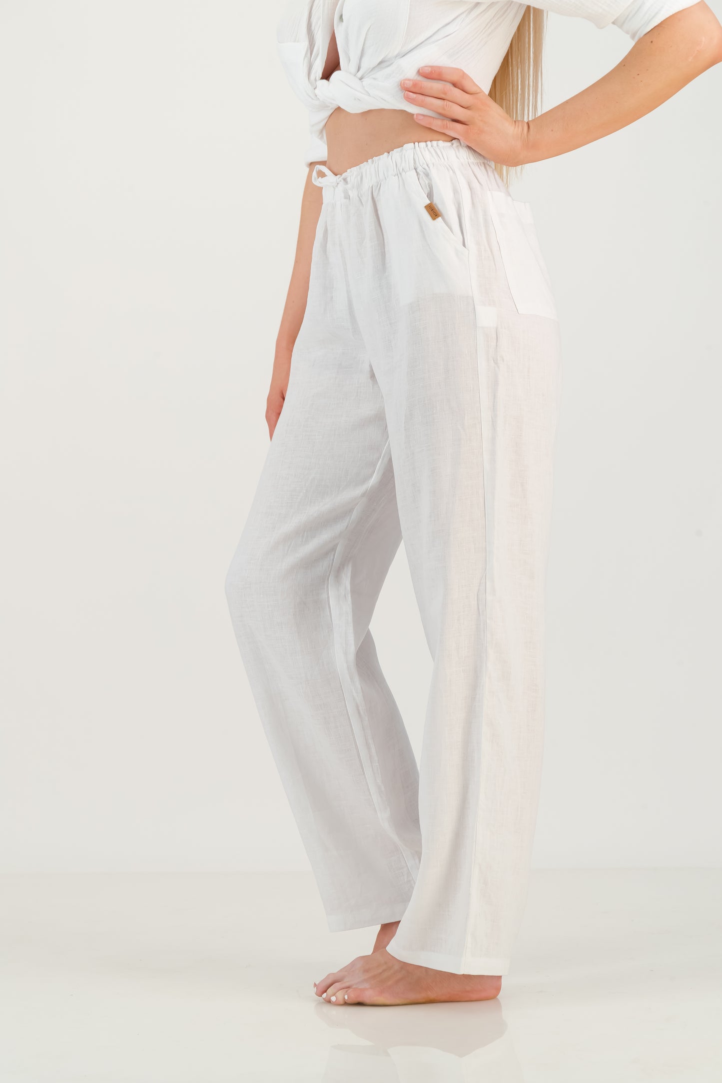 Linen Trousers - White