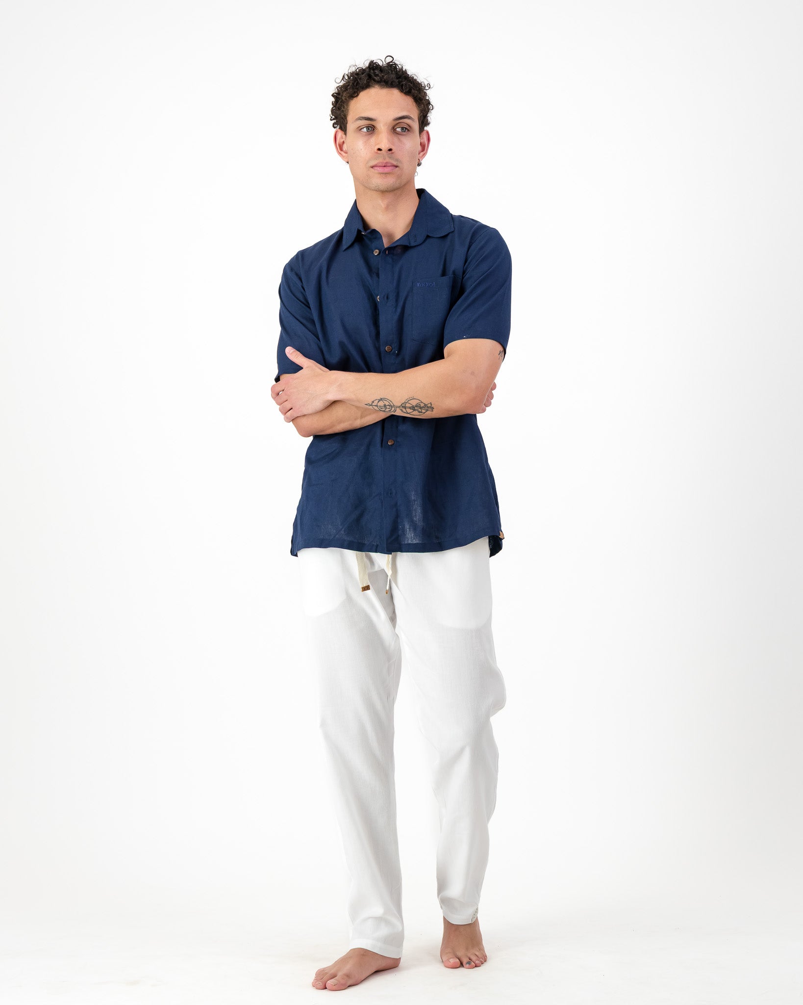 Regular Fit Trousers - Solid White