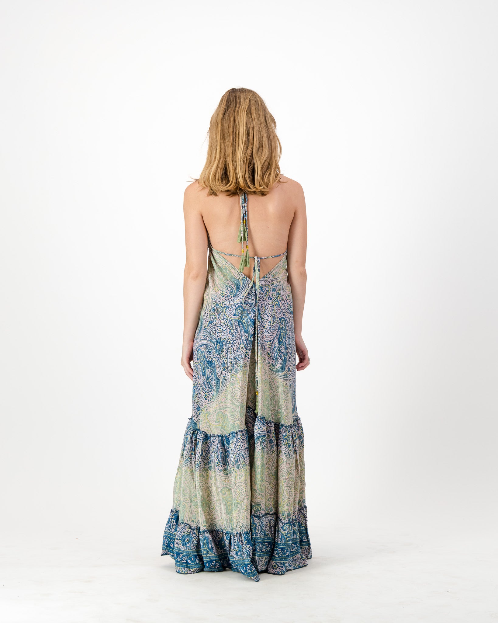 Solstice Halter Dress - Teal Maxi