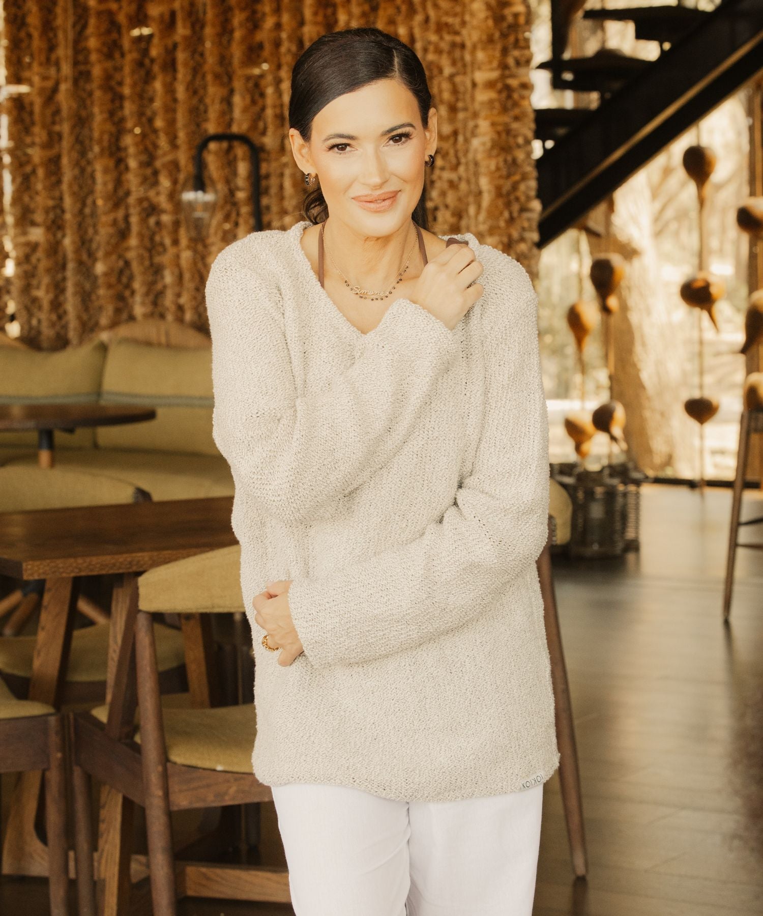 Women's Knitted Round Neck Jersey