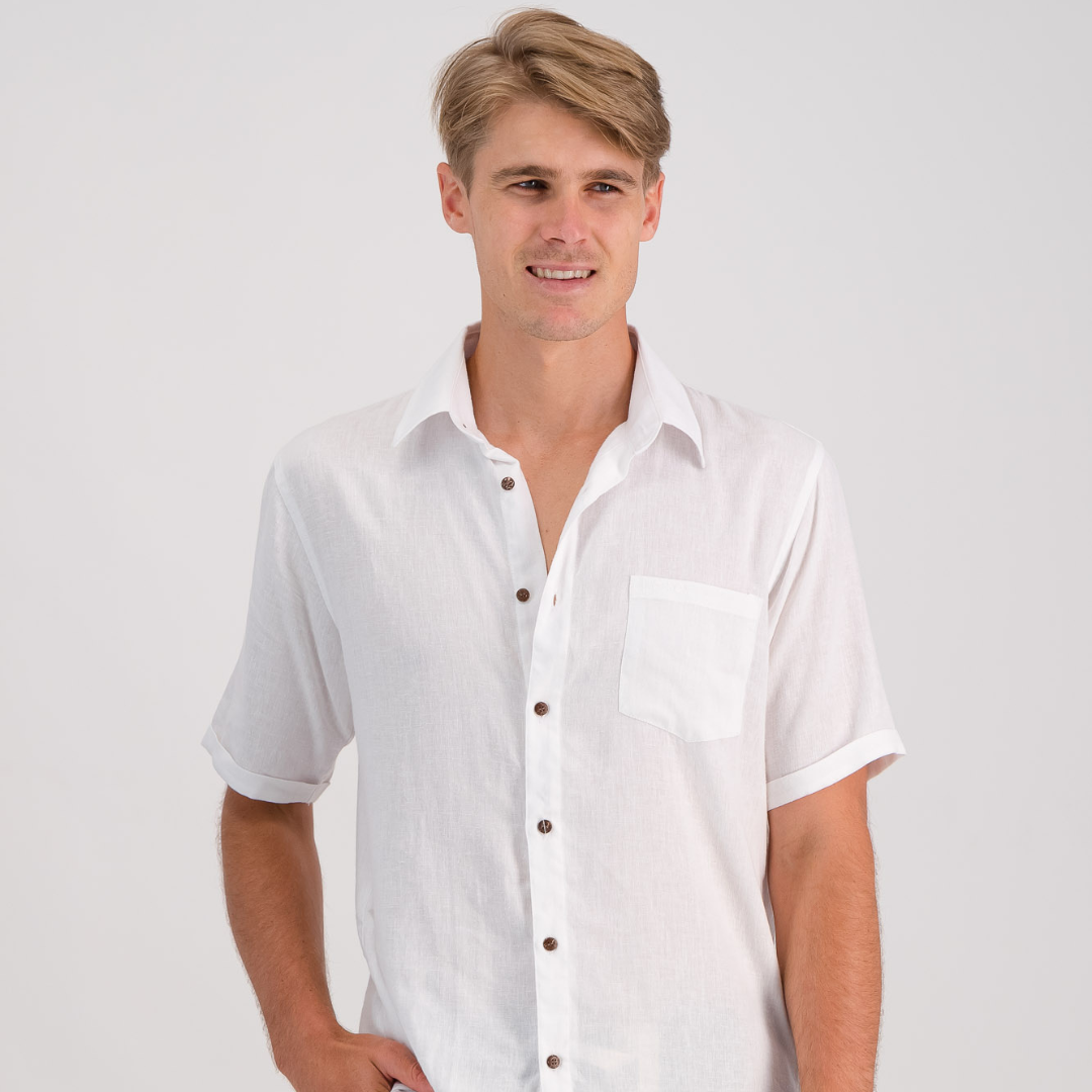 Caprice Shirt - White Linen