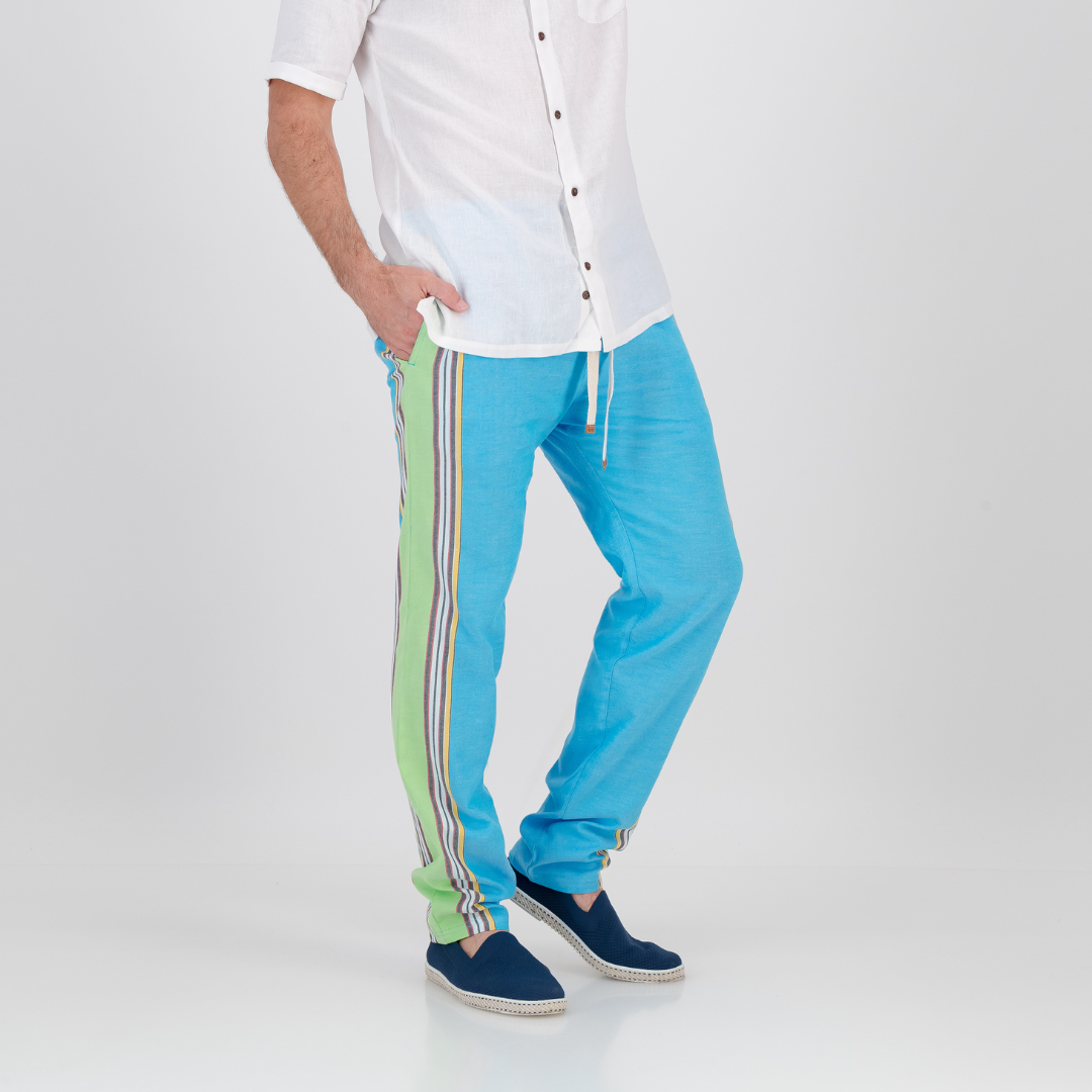 Tailored Fit Trousers - Earthy Blue