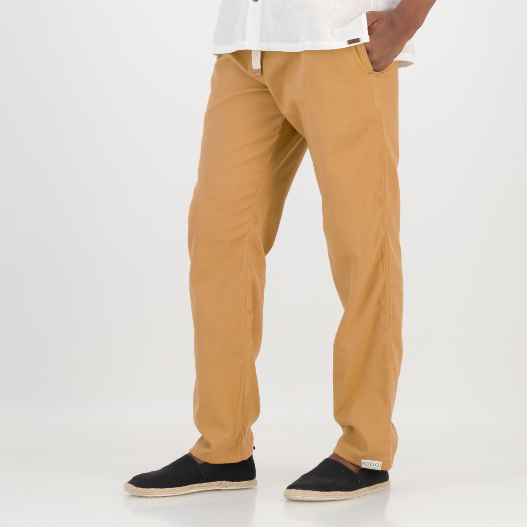Regular Fit Trousers - Solid Tan