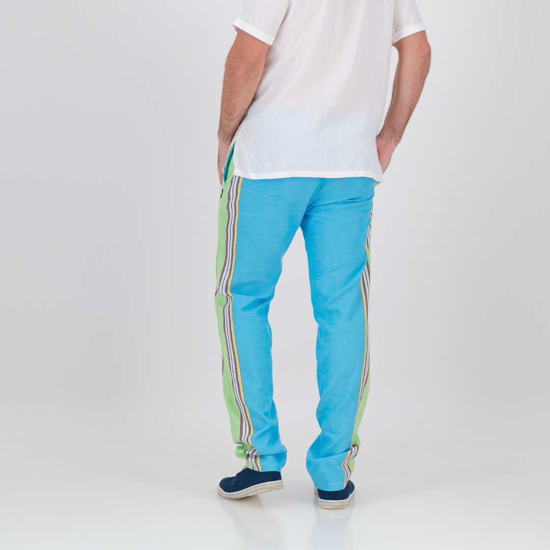 Tailored Fit Trousers - Earthy Blue