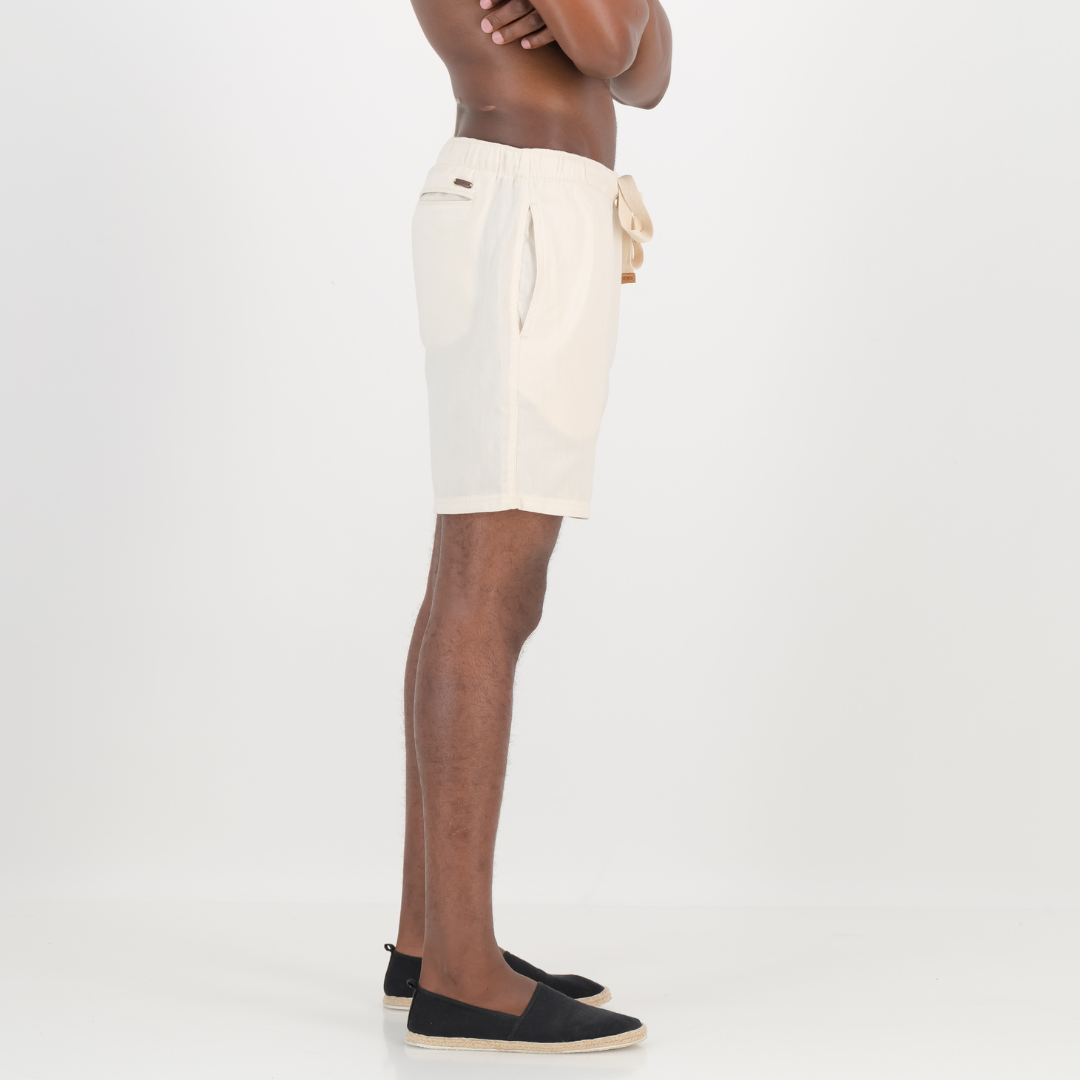 Regular Fit Shorts - Solid Cream
