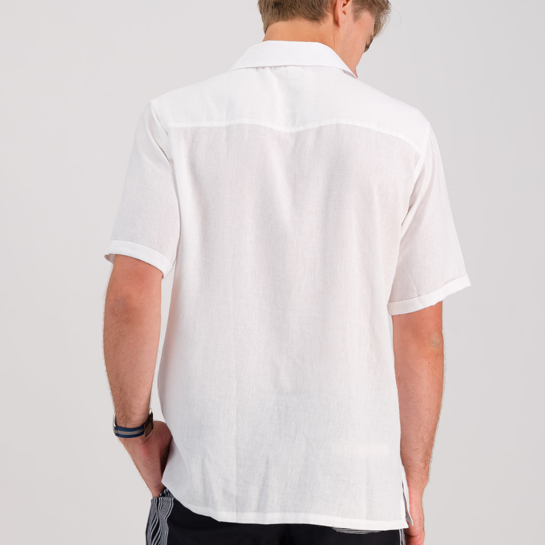 Caprice Shirt - White Linen