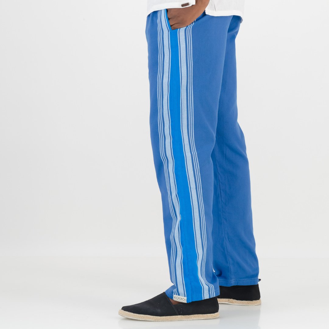Regular Fit Trousers - Navy Blue