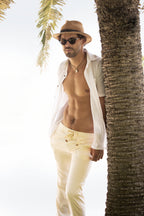 Regular Fit Trousers - Solid Cream
