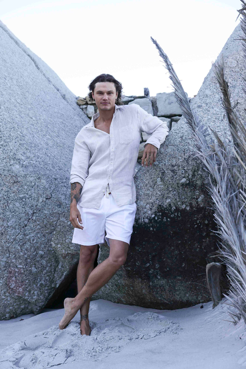 Regular Fit Shorts - Solid White