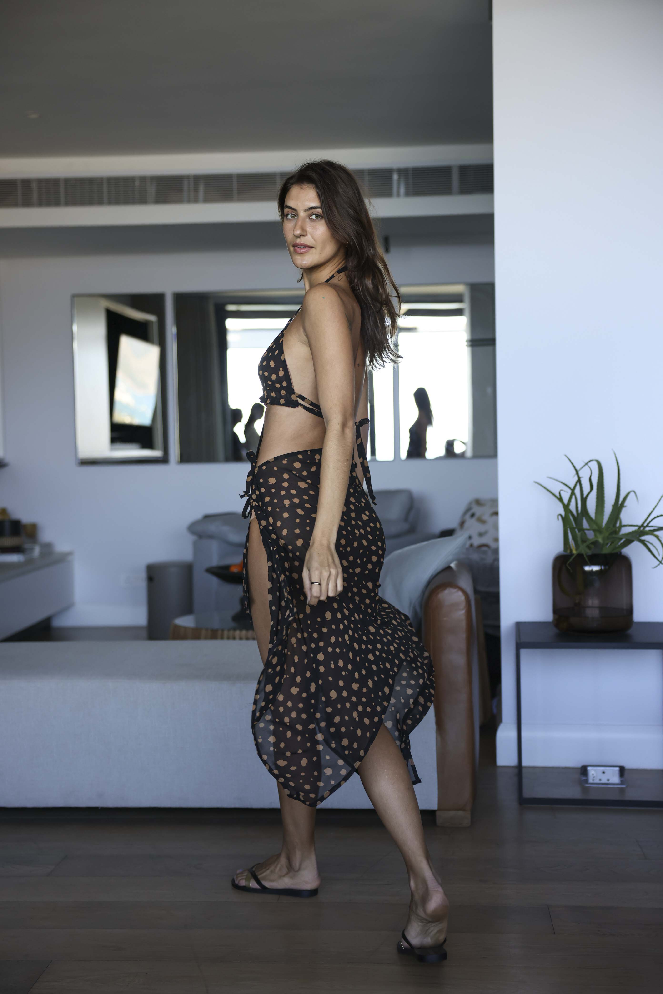 Solara Dress - Sheer Black