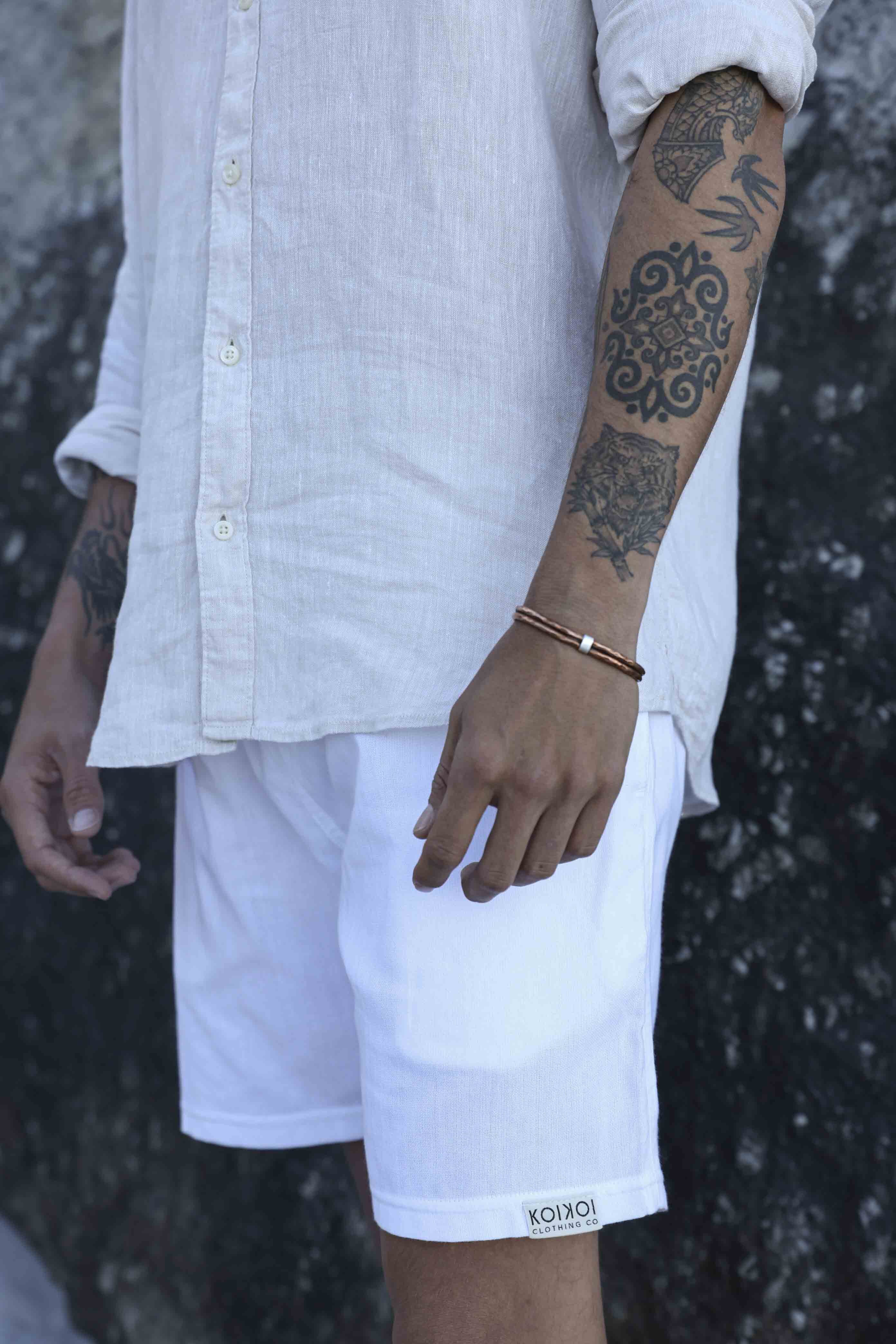 Regular Fit Shorts - Solid White