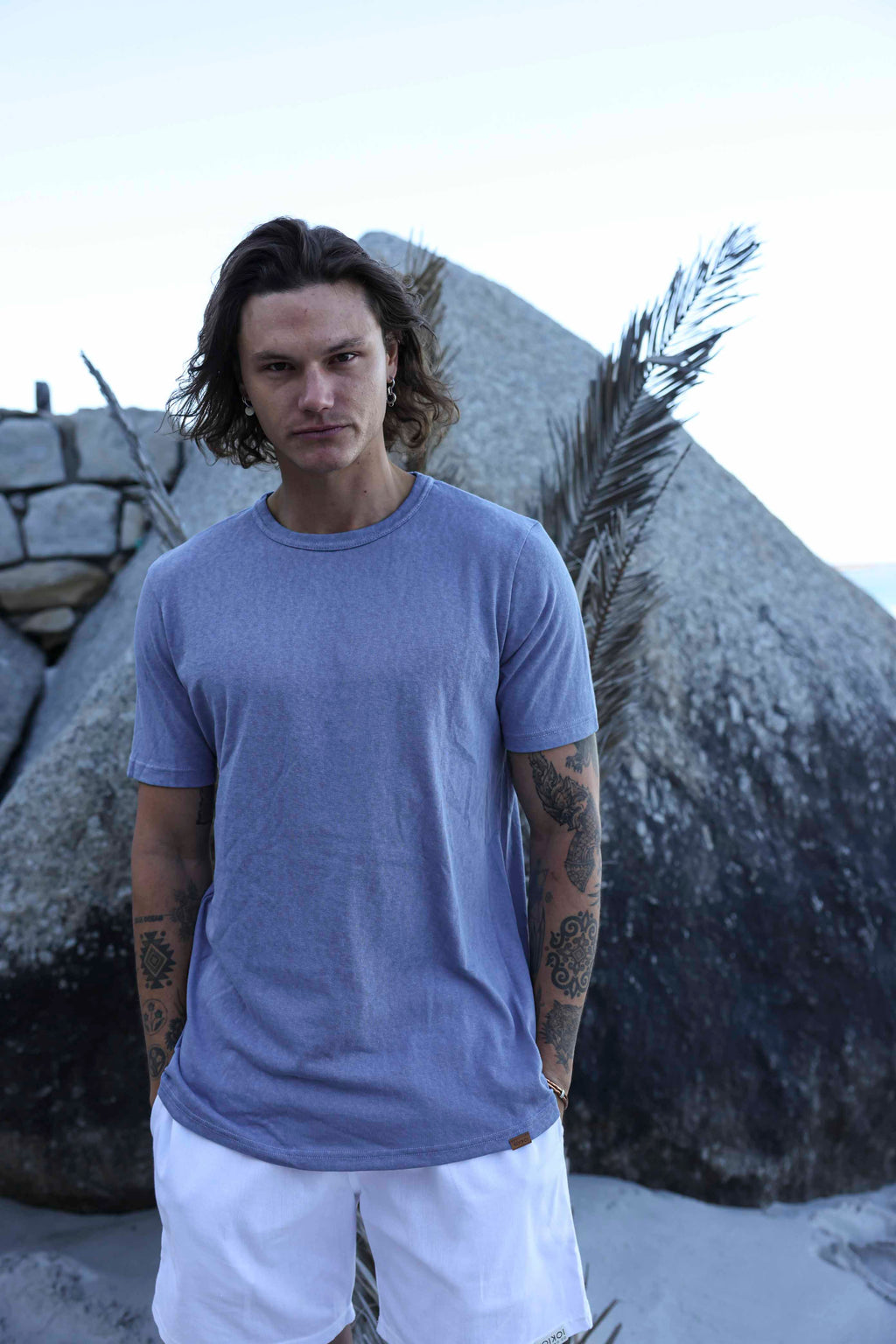 Cool Touch Cotton T-Shirt - Denim
