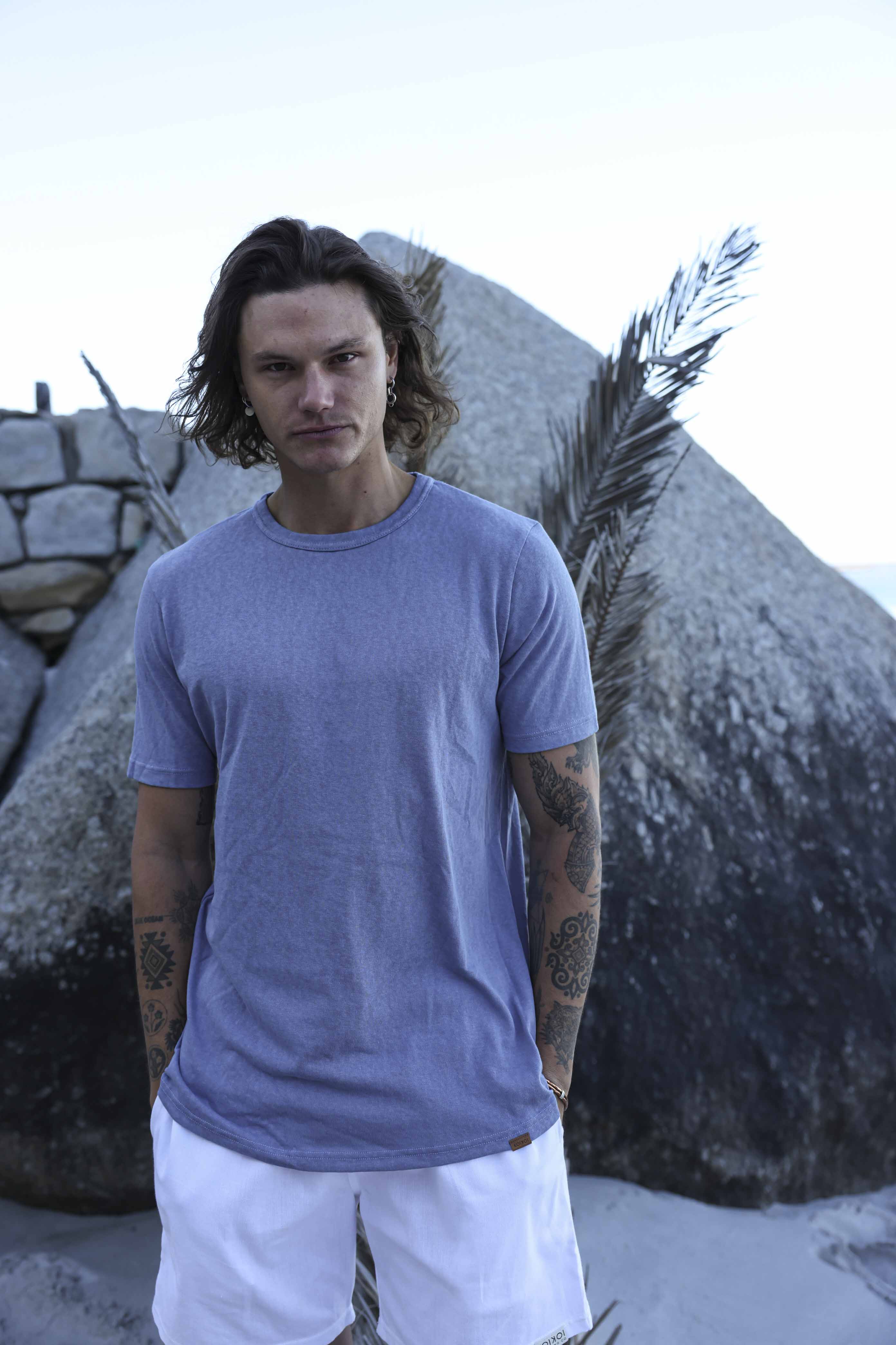 Cool Touch Cotton T-Shirt - Denim