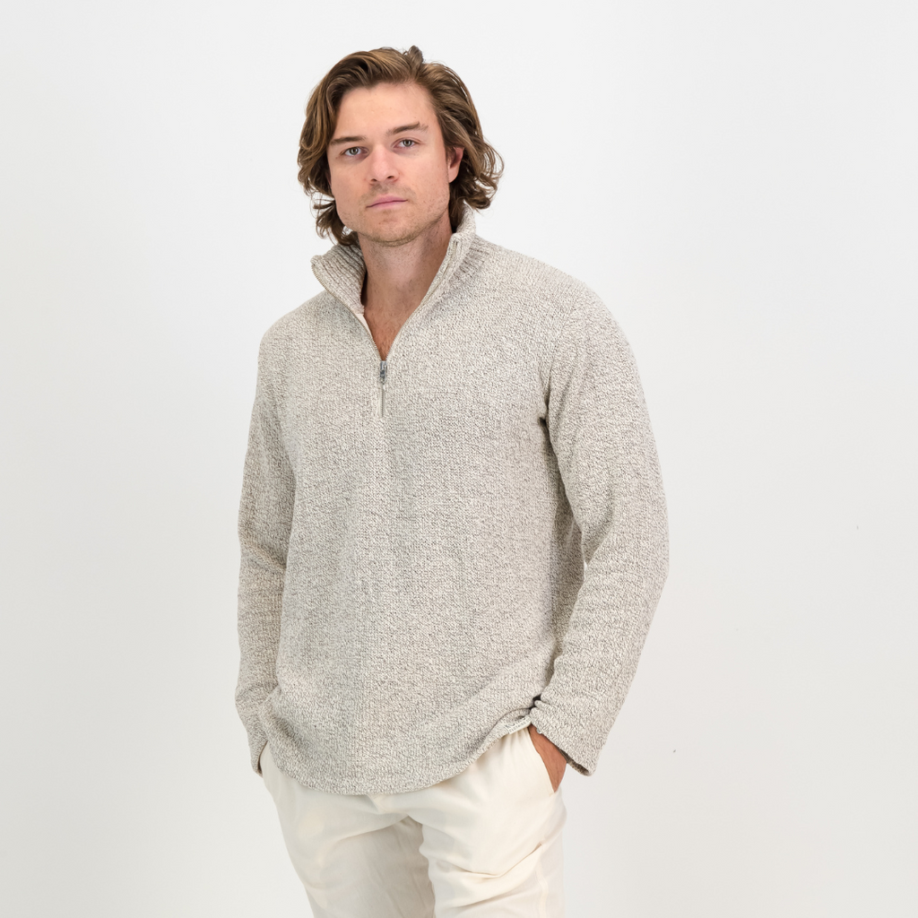 Mens Turtleneck Pullover - Natural