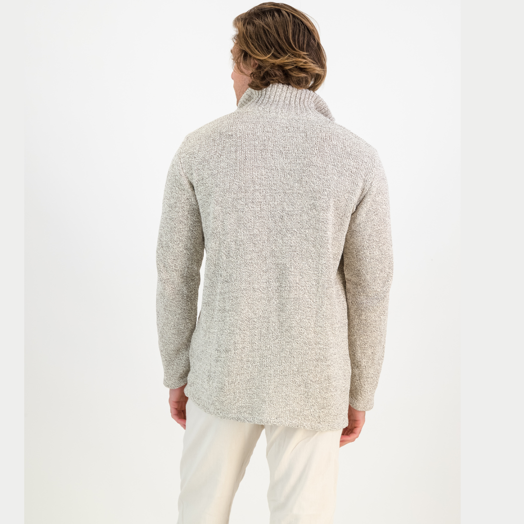 Mens Turtleneck Pullover - Natural