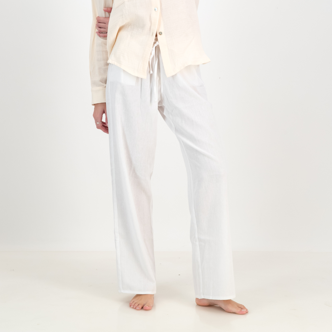 Linen Trousers - White