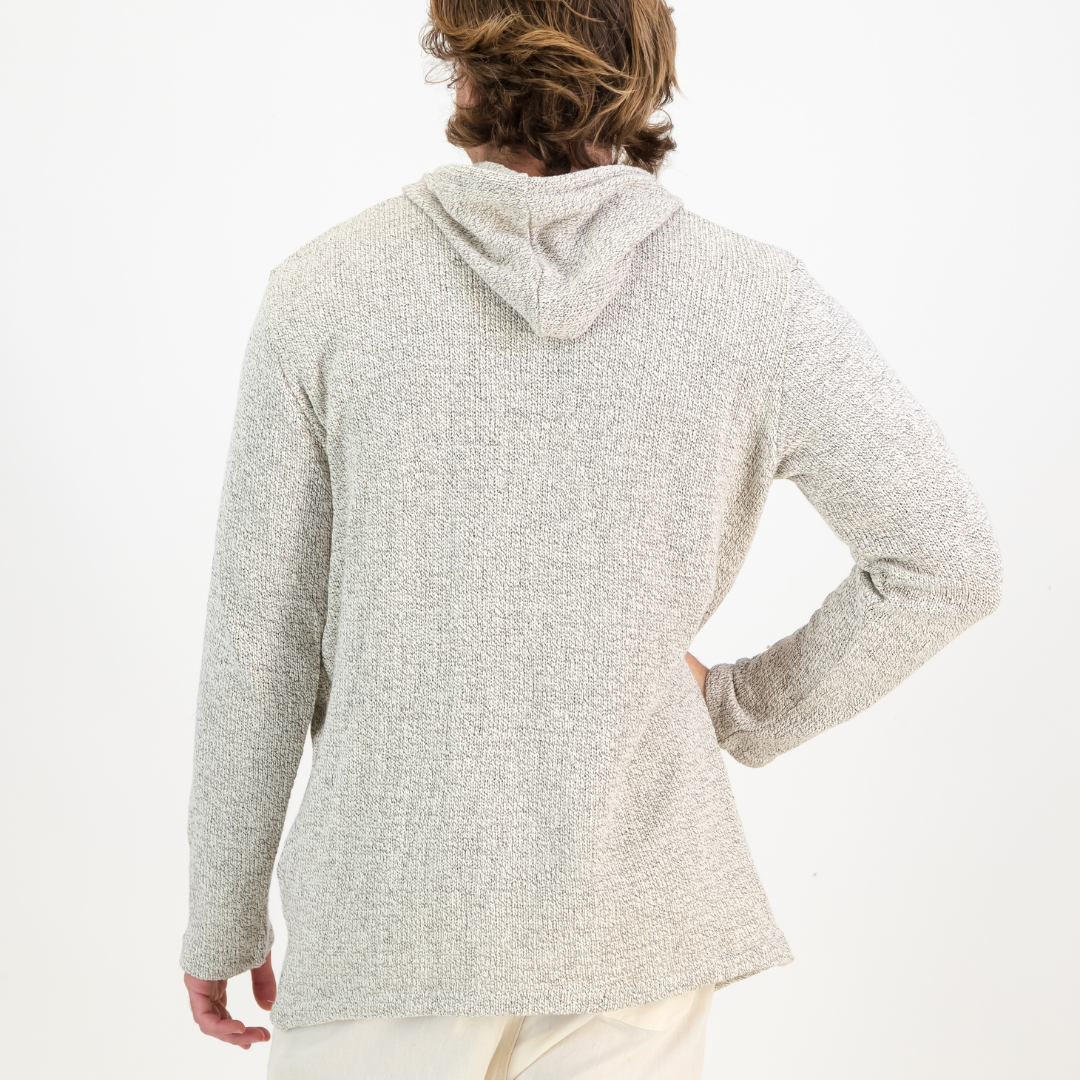 Mens Coastal Knitted Pocket Hoodie