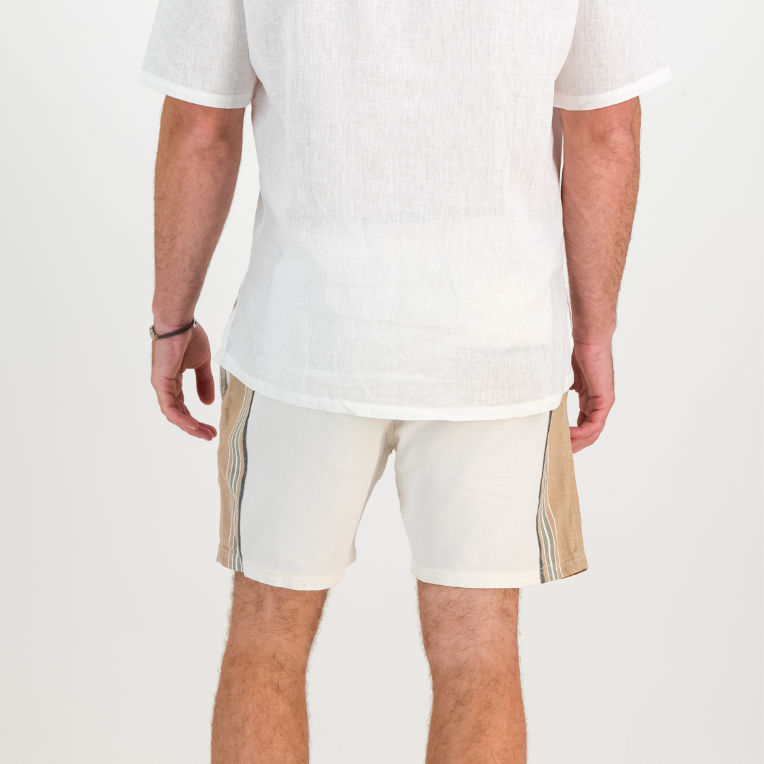 Hipster Shorts - Cream & Tan