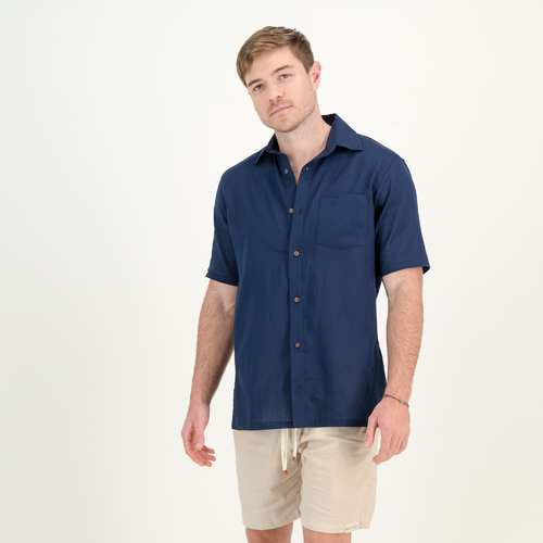 Caprice Shirt - Navy Linen