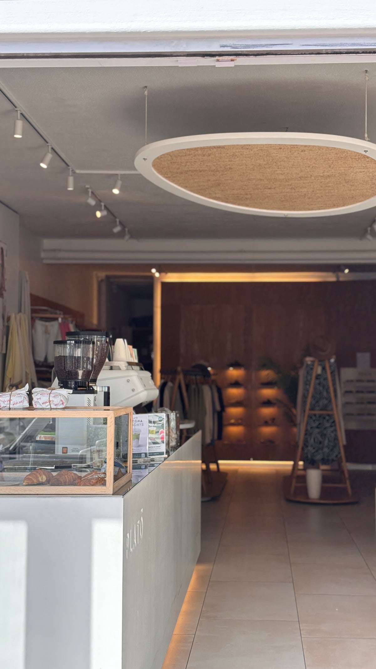 Plato coffee counter and the KOIKOI store beyond