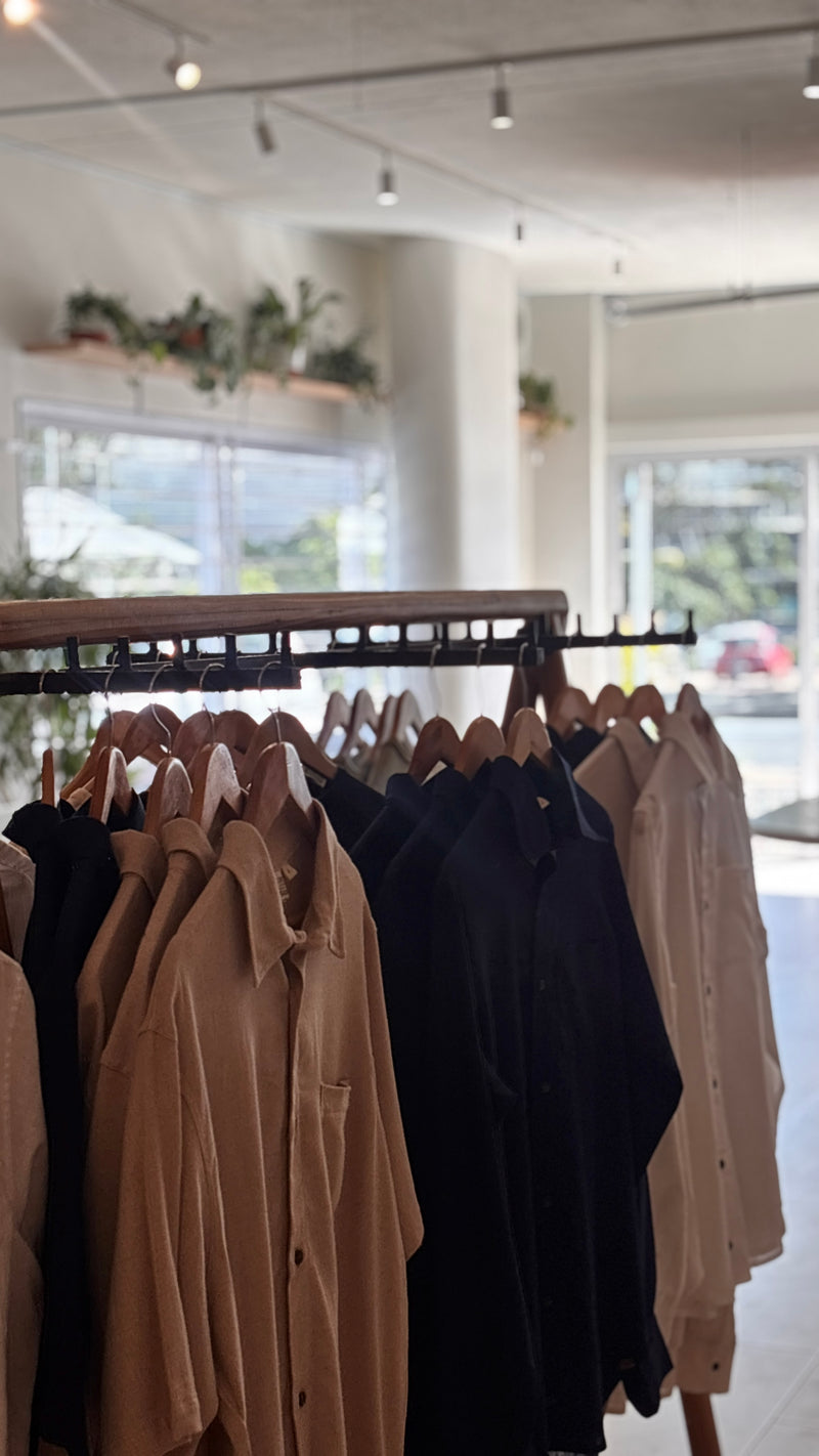 KOIKOI shirts by the window in Greenpoint