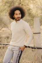 Mens Turtleneck Pullover - Natural
