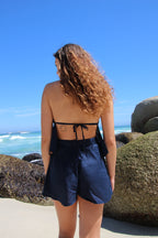 Callie Top - Navy Linen
