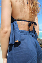 Callie Top - Navy Linen
