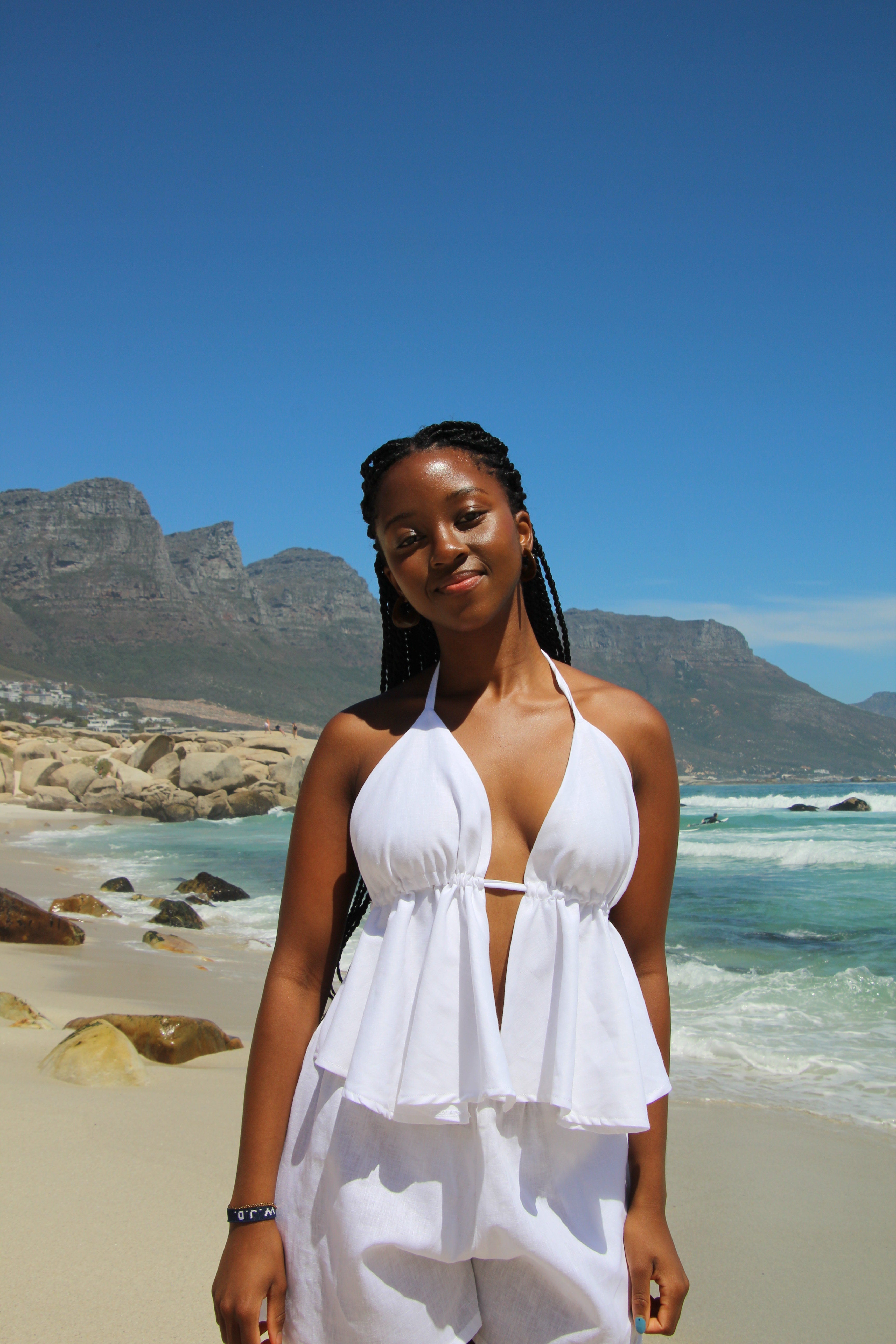 Callie Top - White Linen