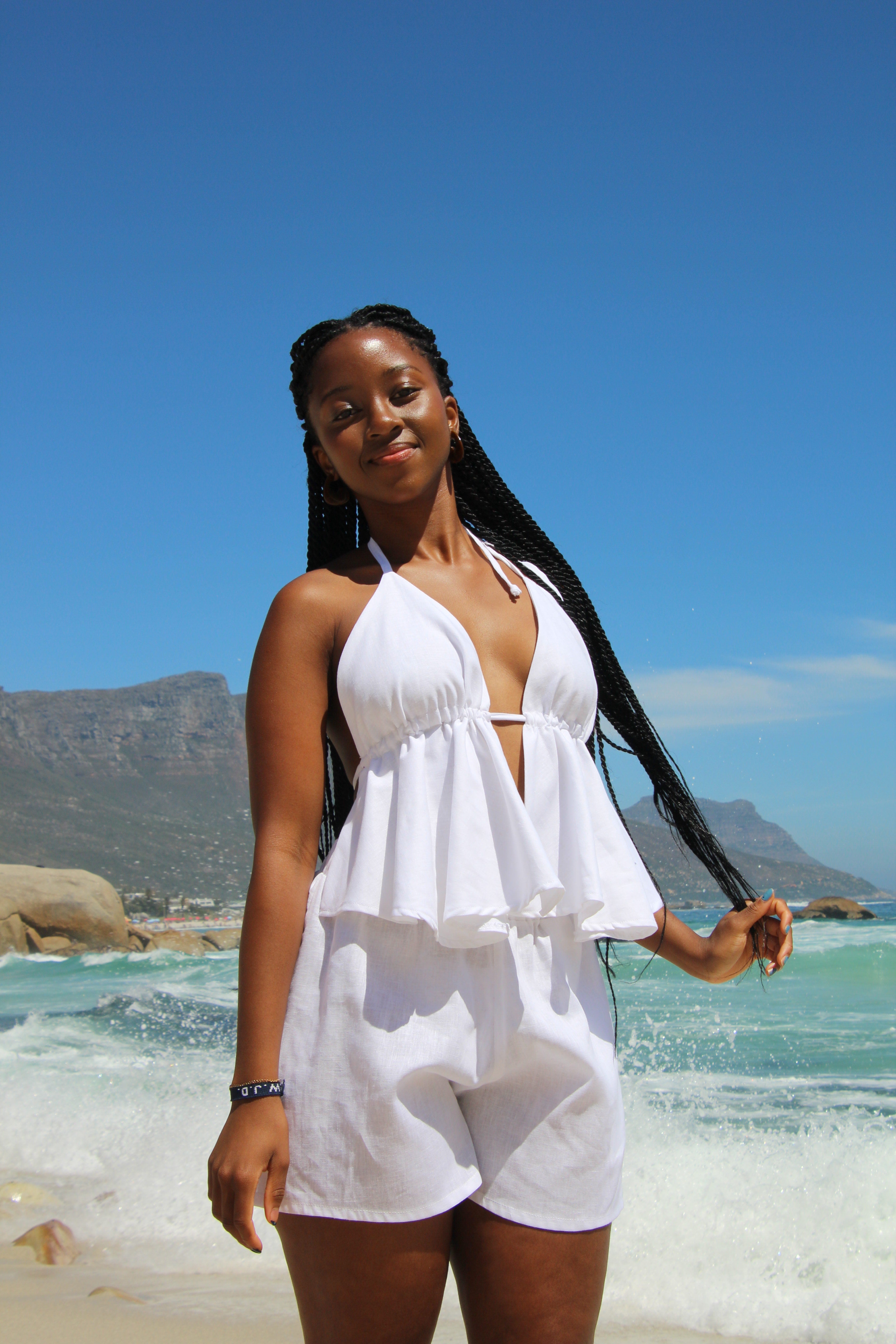 Callie Top - White Linen