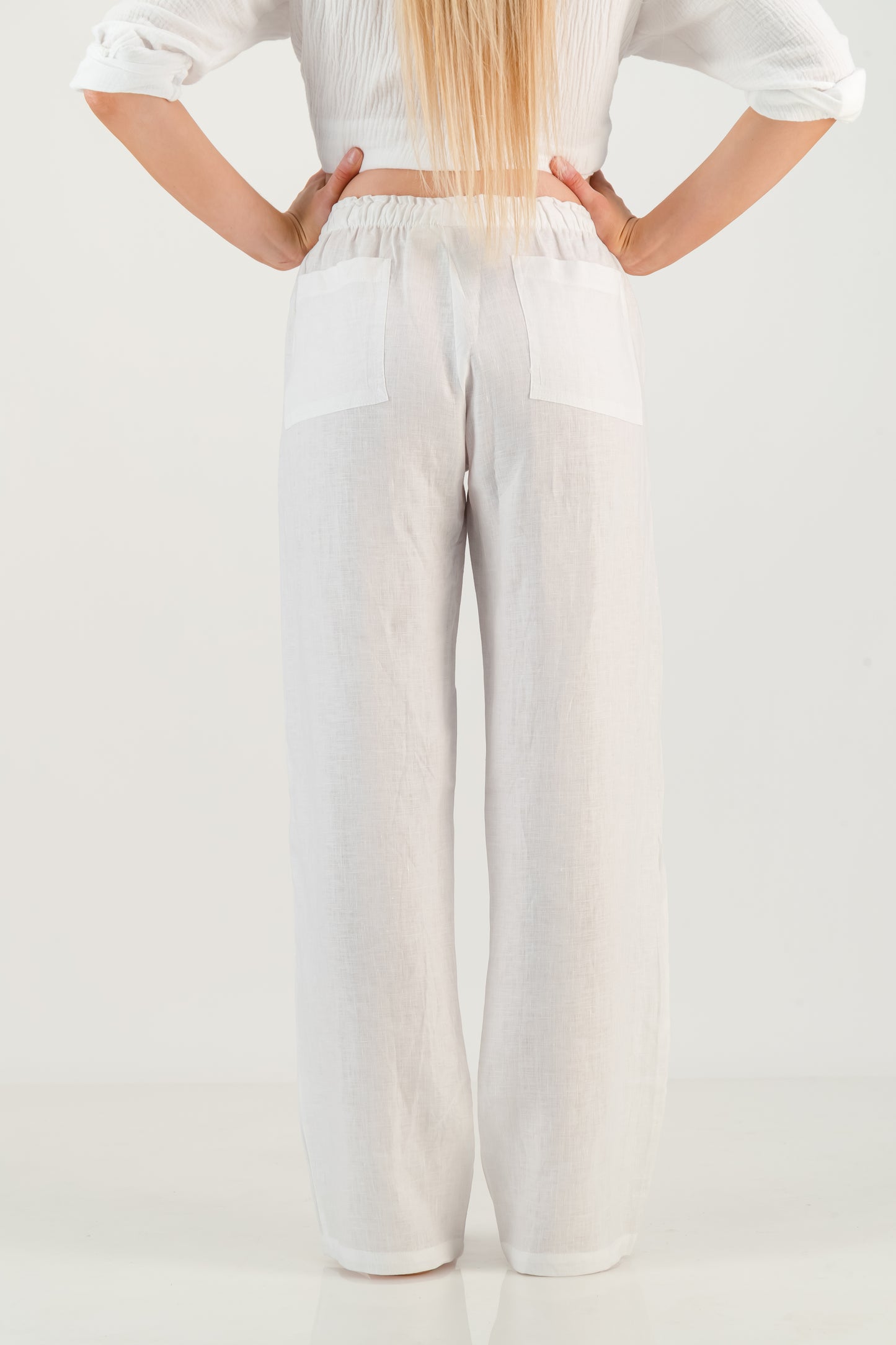 Linen Trousers - White