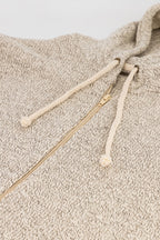 Ladies Knitted Pocket Hoodie - Natural