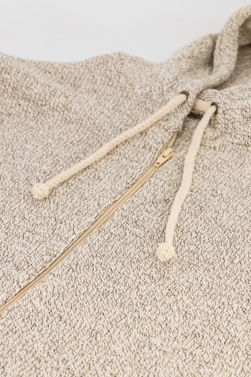 Ladies Knitted Pocket Hoodie - Natural