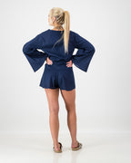 Isla Shorts - Navy Linen
