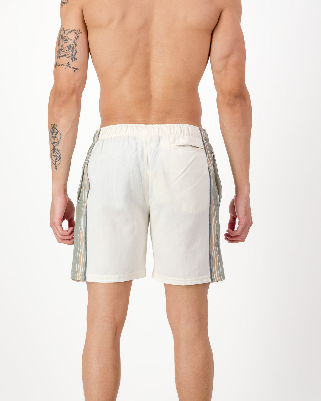 Regular Fit Shorts - Olive & Cream