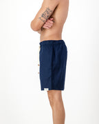 Mens Linen Shorts - Navy Blue