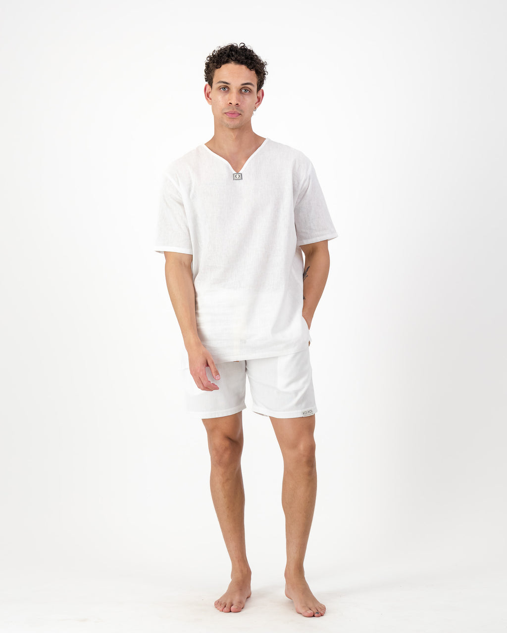 Regular Fit Shorts - Solid White