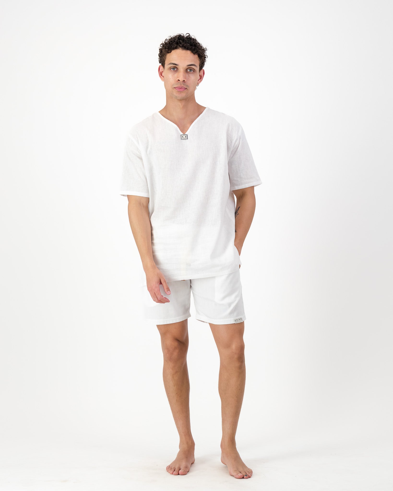 Regular Fit Shorts - Solid White