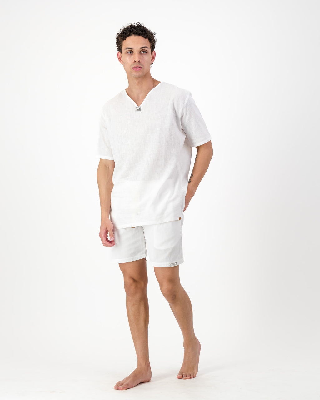 Regular Fit Shorts - Solid White