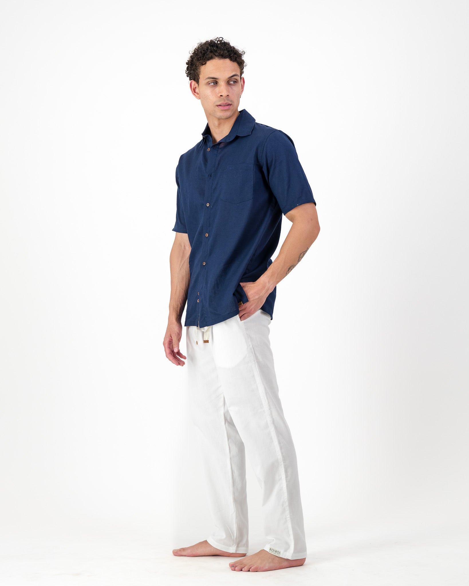 Regular Fit Trousers - Solid White
