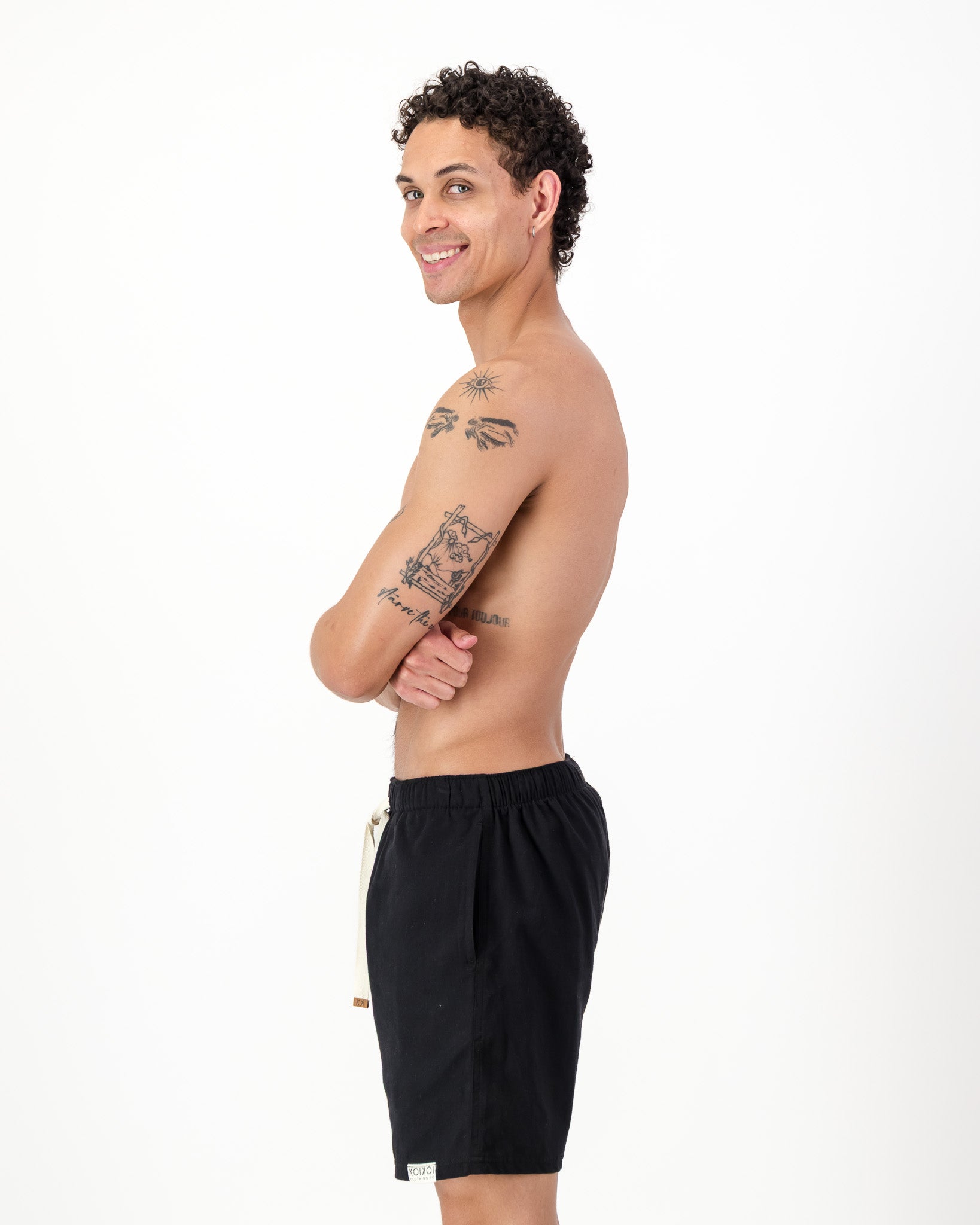 Regular Fit Shorts - Solid Black
