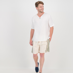Relaxed Fit Shorts - Olive & Cream