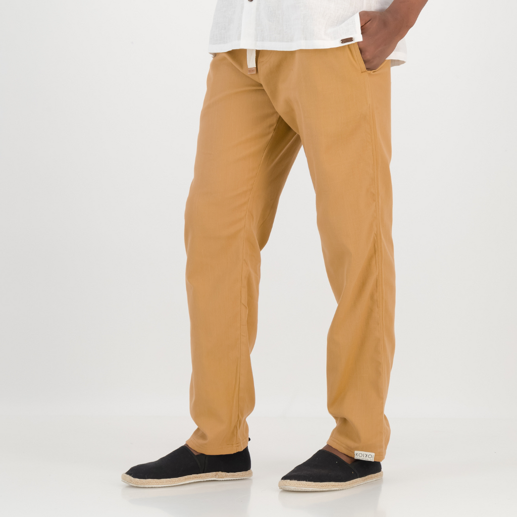 Regular Fit Trousers - Solid Tan