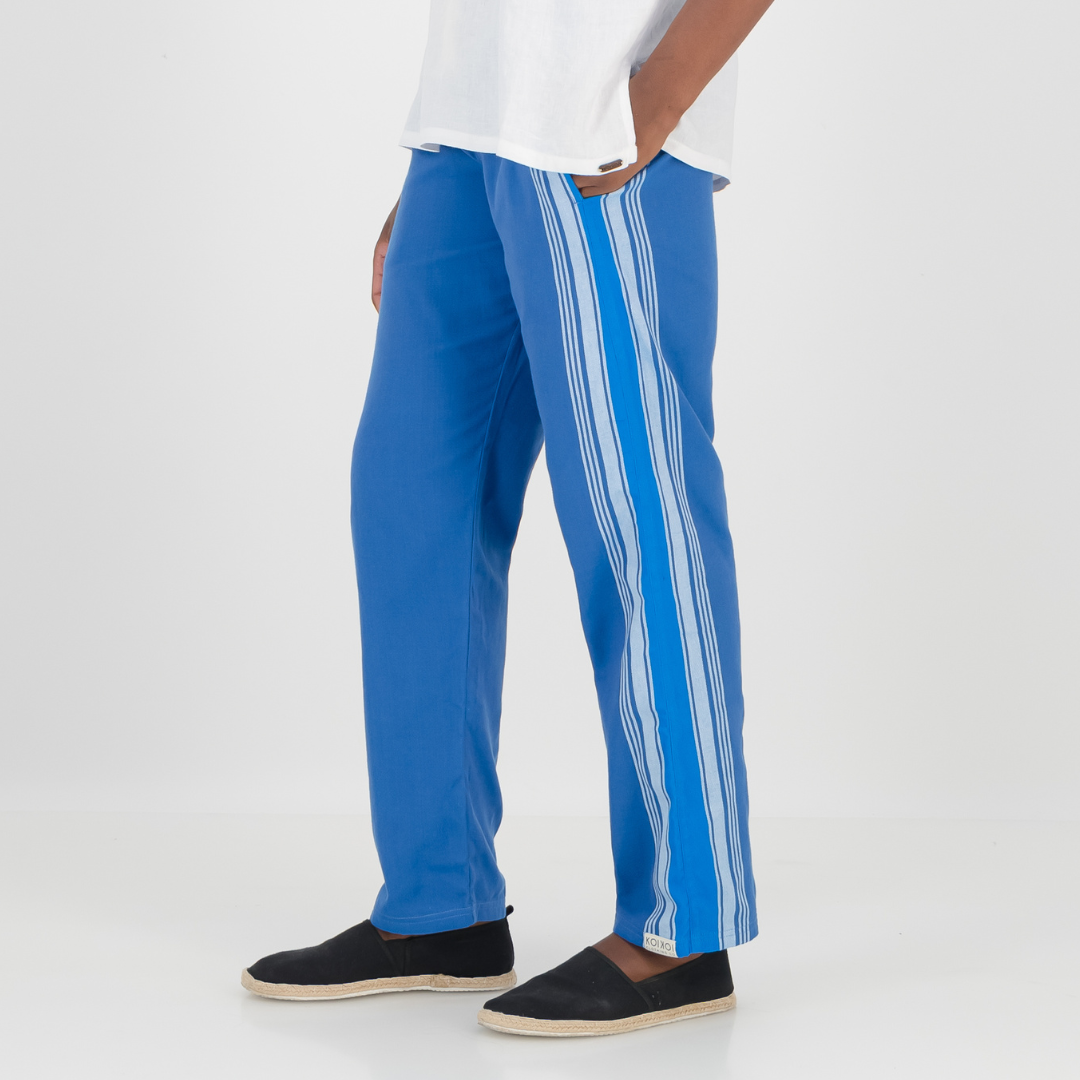 Tailored Fit Trousers - Navy Blue