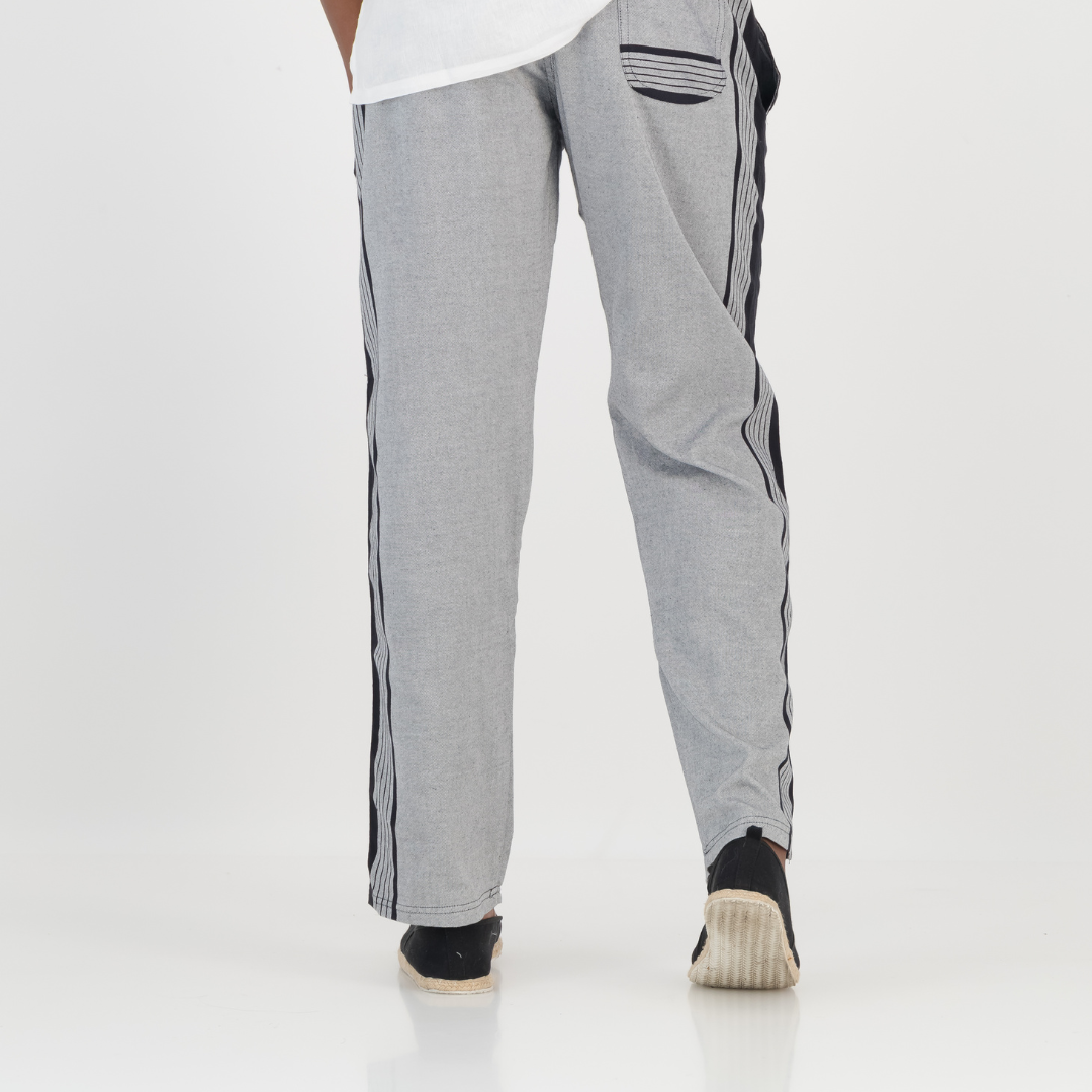 Tailored Fit Trousers - Grey & Black