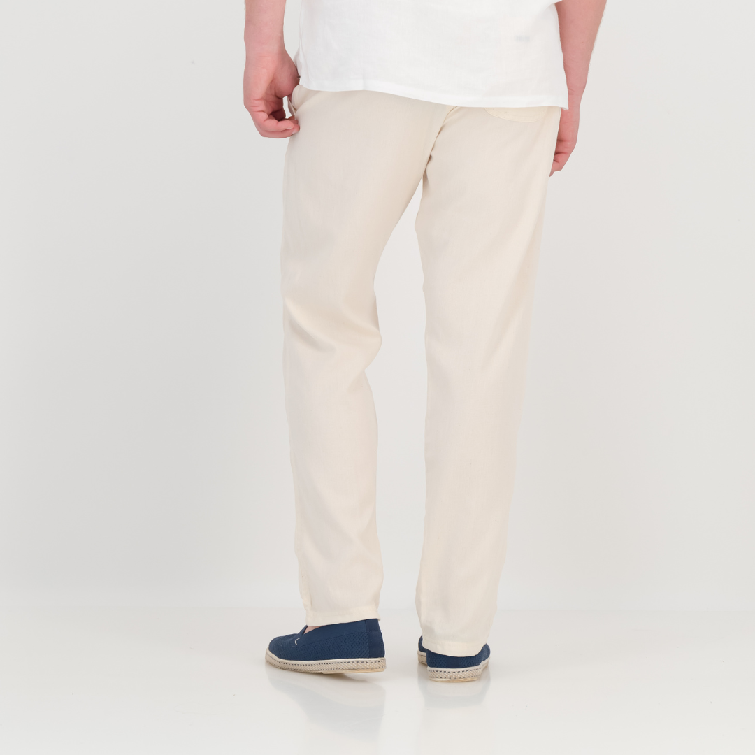 Regular  Fit Trousers - Solid Cream