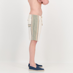 Relaxed Fit Shorts - Olive & Cream